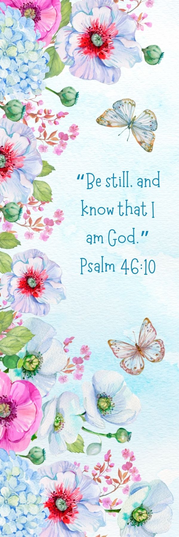 6-Piece Floral Bible Verse Bookmarks Cardboard Set