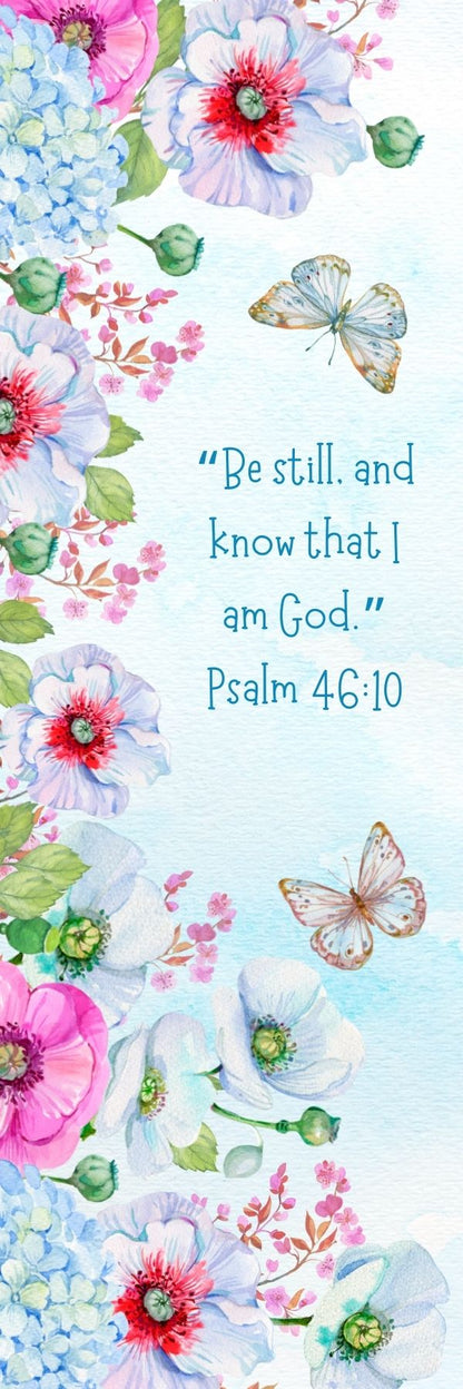 6-Piece Floral Bible Verse Bookmarks Cardboard Set