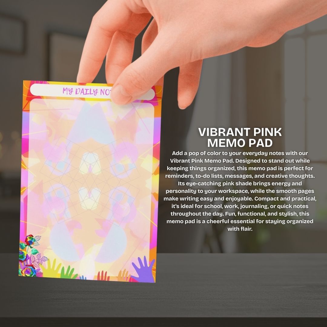 Vibrant Pink Memo Pad