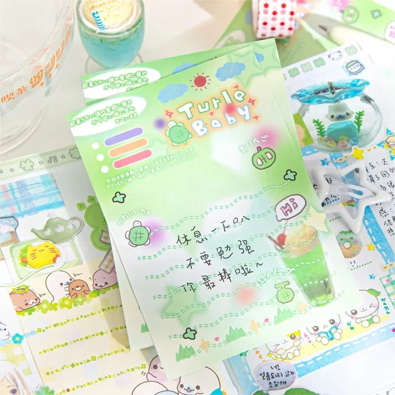 50 Sheets Cute Japanese Vintage Memo Pads