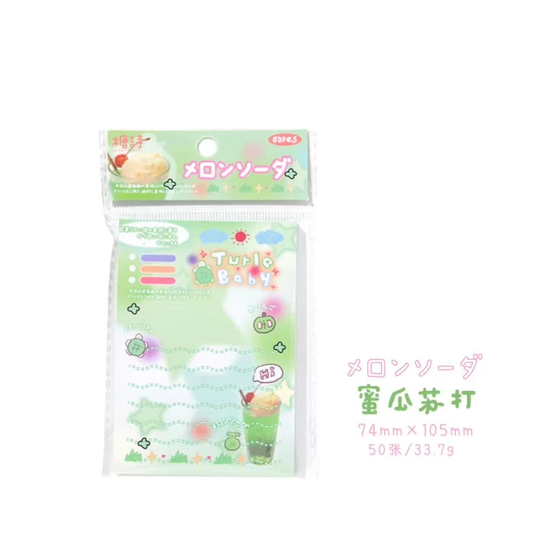 50 Sheets Cute Japanese Vintage Memo Pads